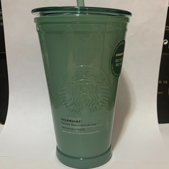NEW Starbucks Glass Cold to Go Cup Mug Tumbler